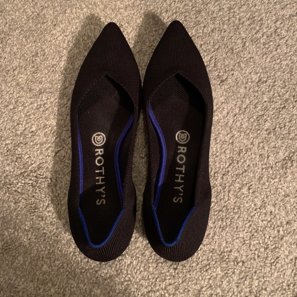 Rothy’s Black Pointed Toe Flats